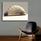 Elegante Nautilus spiraalmuurkunst Canvas Afdruk