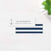 Elegante nautische anker bruiloft website RSVP Mini Visitekaartjes (Bureau)
