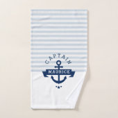 elegante nautische blauwe strepen bad handdoek (Handdoek)