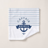 elegante nautische blauwe strepen bad handdoek (Wasdoekje)