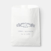 Elegante nautische botanische kam monogram bruilof bedankzakje (Voorkant)