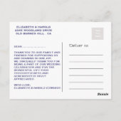 Elegante nautische bruiloft dank u Briefkaart (Achterkant)