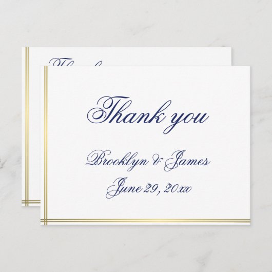 Elegante nautische bruiloft dank u Briefkaarten (Voorkant / Achterkant)