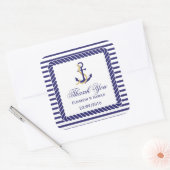 Elegante nautische bruiloft dank u vierkante sticker (Envelop)