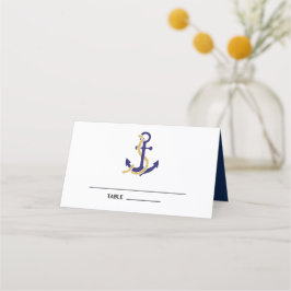 Elegante nautische bruiloft marine plaatskaartje