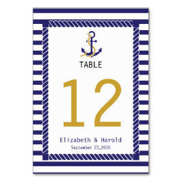 Elegante nautische bruiloft marine strepen kaart