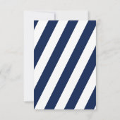 Elegante nautische bruiloft vuurtoren wit & blauw bedankkaart (Achterkant)