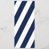 Elegante nautische bruiloft vuurtoren wit & blauw menu (Achterkant)