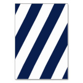 Elegante nautische gestreepte bruiloft - marinebla kaart (Achterkant)