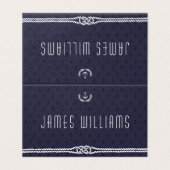 Elegante nautische huwelijksplaatskaarten ankers t kaart (Buitenkant ongevouwen)