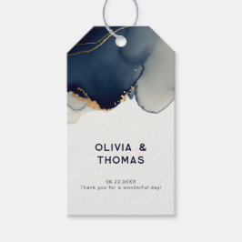 Elegante nautische marine blauw strand bruiloft da cadeaulabel