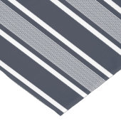 Elegante nautische marine en witte strepen lange tafelloper (Hoek)