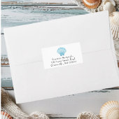 Elegante nautische Shell Blue Beach bruiloft Etiket