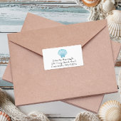 Elegante nautische Shell Blue Beach bruiloft Etiket