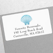 Elegante nautische Shell Blue Beach bruiloft Etiket