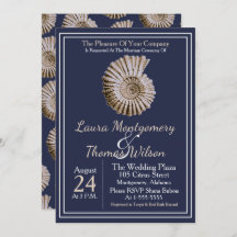 Elegante nautische strand Tan Seashell bruiloft