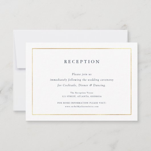 elegante nautische trouwkaart RSVP kaartje (Voorkant)