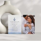 elegante nautische trouwkaart save the date briefkaart