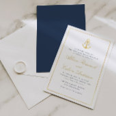 elegante nautische trouwuitnodiging kaart