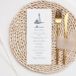 Elegante Nautische Vuurtoren Ocean Zee Bruiloft Me Menu<br><div class="desc">Elegante Nautische Vuurtoren Ocean Zee Bruiloft Menu</div>