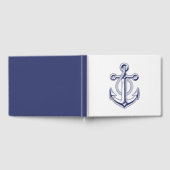 Elegante nautische zeiler marine blauw anker bruil gastenboek (Volledig)