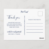 Elegante Navy 2 fotocollage | Dank je Briefkaart (Achterkant)