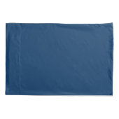 Elegante navy blauw initiaal bruiloft kussensloop (Achterkant)