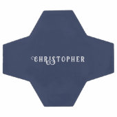 Elegante Navy Blauwe Aangepaste Naam  Voetbal (Enkel)