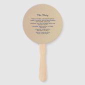 Elegante Navy Blauwe Bruiloft Handwaaier (Achterkant)