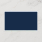Elegante Navy Blauwe Bruiloft Plaatskaartje (Achterkant)