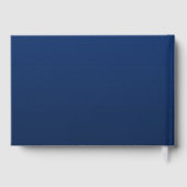 Elegante Navy Blauwe Calligrafie Gastenboek (Achterkant)