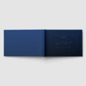 Elegante Navy Blauwe Calligrafie Gastenboek (Volledig)