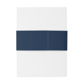 Elegante Navy Blauwe De bruiloft van Uitnodigingen Wikkel (Achterkant Voorbeeld)