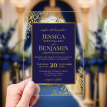 Elegante Navy Blauwe & Gouden Stijlvolle Tekst Lux