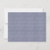 Elegante Navy Blauwe Houndstooth Monogram Notitiekaartje (Achterkant)