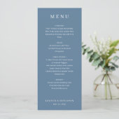 Elegante Navy Blauwe Menu Sjabloon (Staand voorkant)