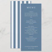 Elegante Navy Blauwe Menu Sjabloon (Voorkant / Achterkant)