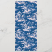 Elegante Navy Blauwe Menutemplate Menu (Achterkant)