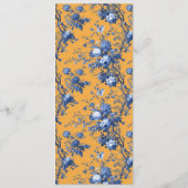 Elegante Navy Blauwe Minimalistische Trouwmenu Menu (Achterkant)