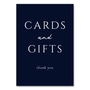 Elegante Navy Blauwe Serif Dankkaart Kaart
