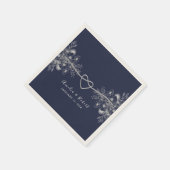 Elegante Navy Blauwe Trouwservetten Servet (Hoek)