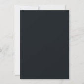 Elegante Navy Blauwe Typografie Kaart (Achterkant)