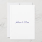 Elegante Navy Blauwe Winter Save the Date Kaart (Achterkant)