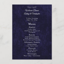 Elegante Navy Blauwe Witte Welkomstdiner
