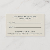 Elegante Navy Blue Abstract Modern Aanbevelingskaartje (Achterkant)