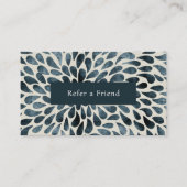 Elegante Navy Blue Abstract Modern Aanbevelingskaartje (Voorkant)