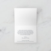 Elegante Navy Blue Abstract Modern Bedankkaart (Binnen)