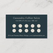 Elegante Navy Blue Abstract Modern Klantenkaartje (Achterkant)