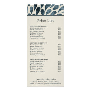 Elegante Navy Blue Abstract Modern Reclamekaart