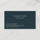 Elegante Navy Blue Abstract Modern Visitekaartje (Achterkant)